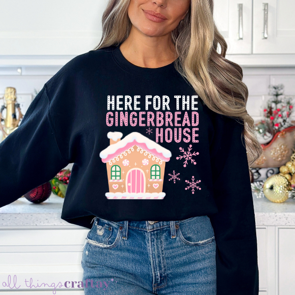 Here For The Gingerbread House Crewneck