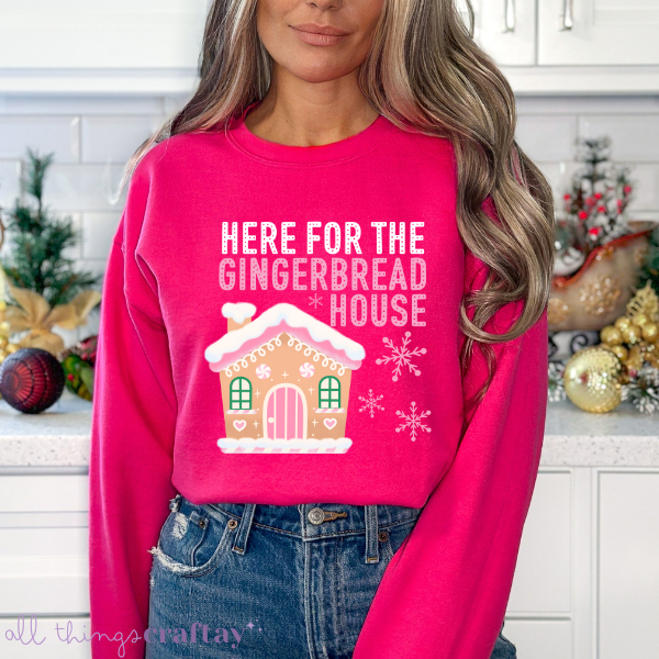 Here For The Gingerbread House Crewneck