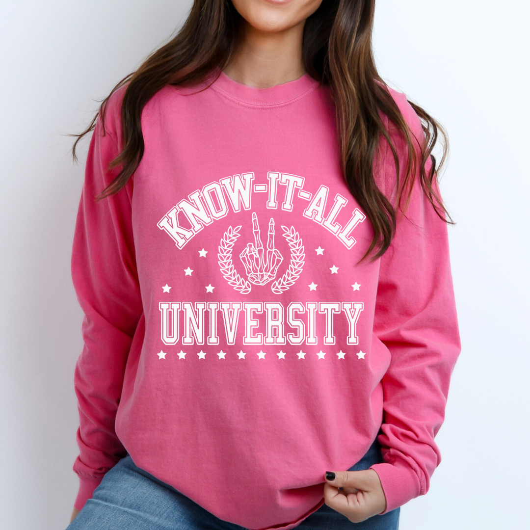 Know It All University Long Sleeve